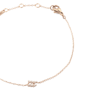 Crystal Zodiac Chain Bracelet Rose Gold