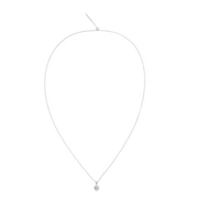 Heart White Crystal Charm S925 Sterling Silver