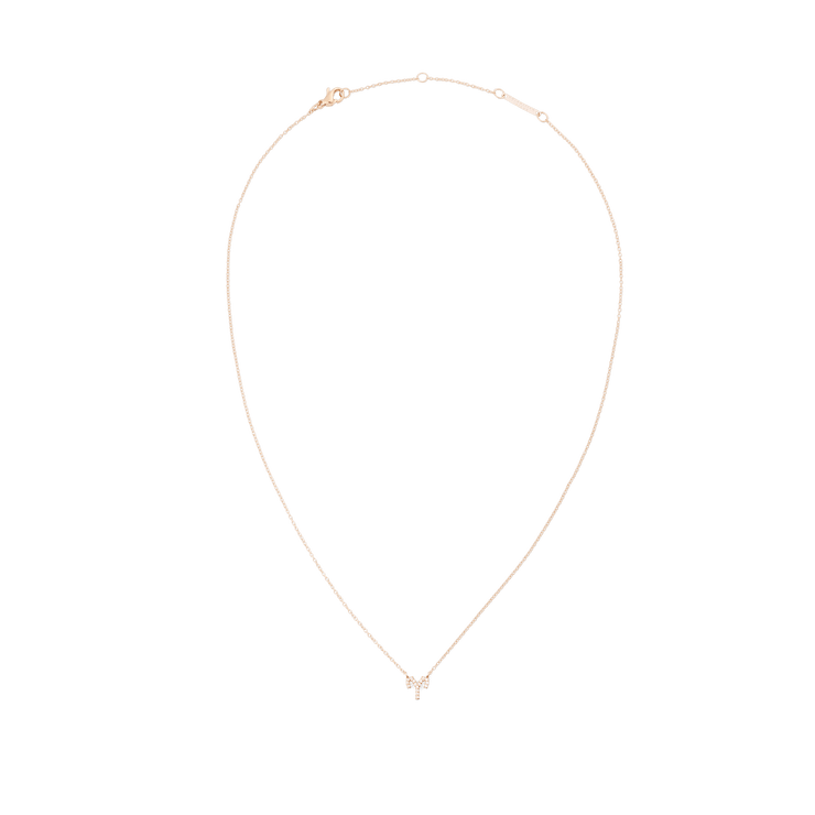 Crystal Zodiac Chain Necklace Rose Gold