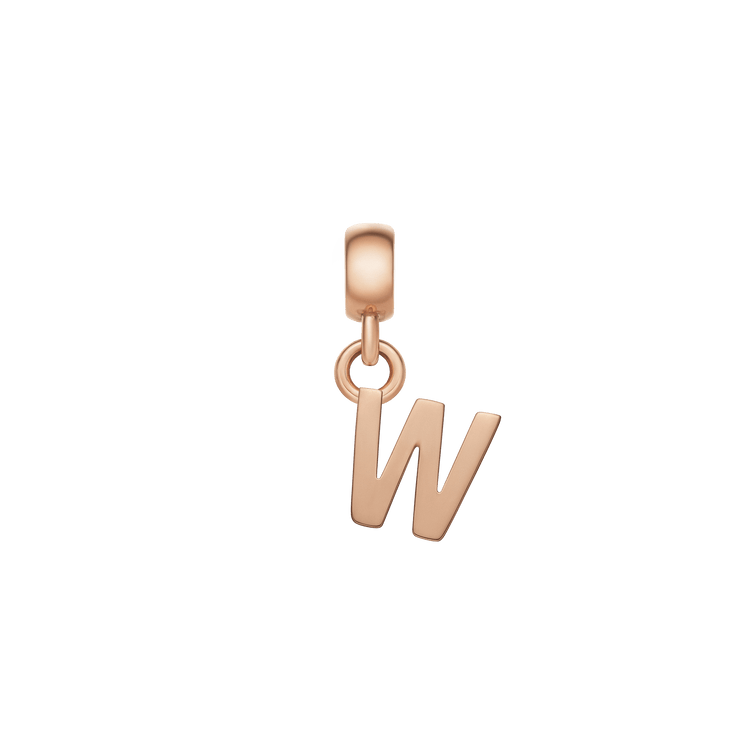 Letter Charm Rose Gold