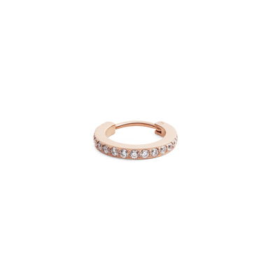 Crystal Hoop Earring Rose Gold