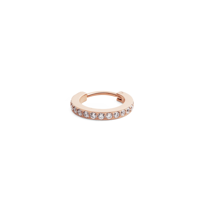 Crystal Hoop Earring Rose Gold