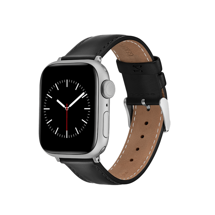 Smartwatch Leather Strap Silver
