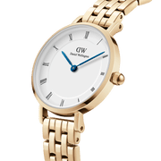 Petite Roman Numerals 5-Link Gold