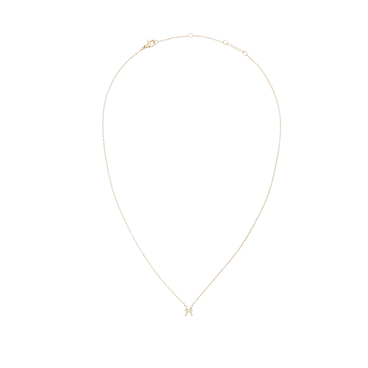 Crystal Zodiac Chain Necklace Gold