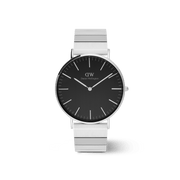 Classic Piano Link Onyx Silver