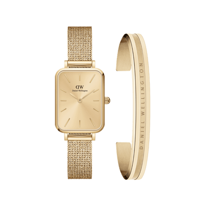 Quadro Pressed Unitone Gold + Elan Bracelet