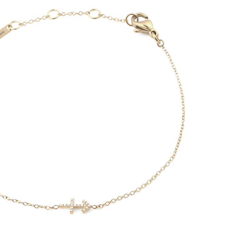 Crystal Zodiac Chain Bracelet Gold