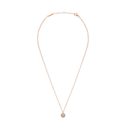Pavé Crystal Pendant Necklace Rose Gold