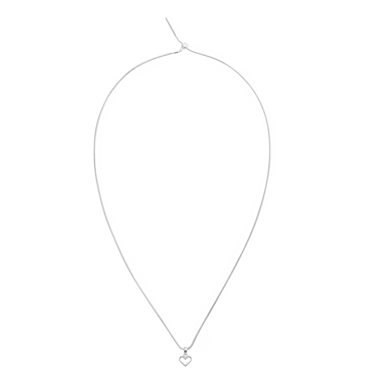 Heart Contour Charm S925 Sterling Silver
