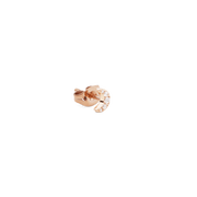 Crystal Moon Stud Rose Gold