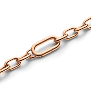 Crystal Link Necklace Rose Gold
