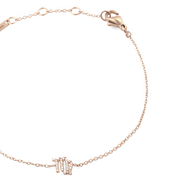 Crystal Zodiac Chain Bracelet Rose Gold