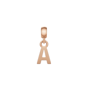 Letter Charm Rose Gold