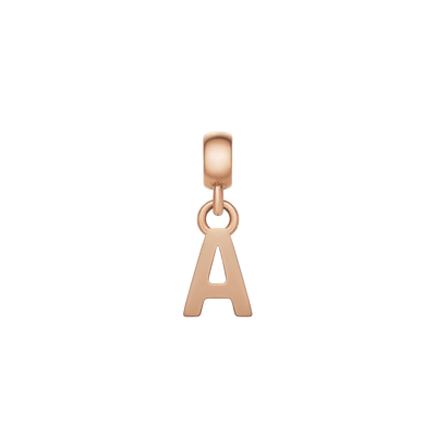 Letter Charm Rose Gold