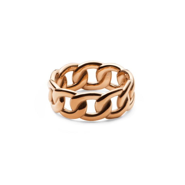 Chunky Chain Ring Rose Gold