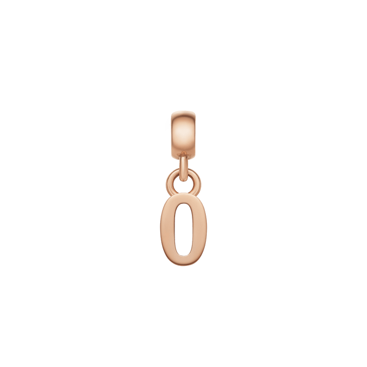 Number Charm Rose Gold