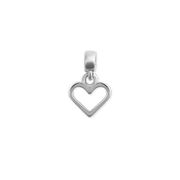 Heart Contour Charm S925 Sterling Silver