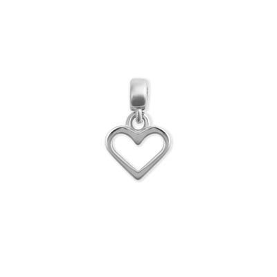 Heart Contour Charm S925 Sterling Silver