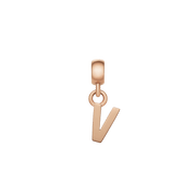 Letter Charm Rose Gold