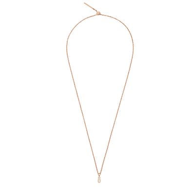 Crystal Number Charm Rose Gold