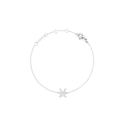 Crystal Zodiac Chain Bracelet Silver