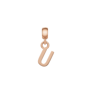 Letter Charm Rose Gold