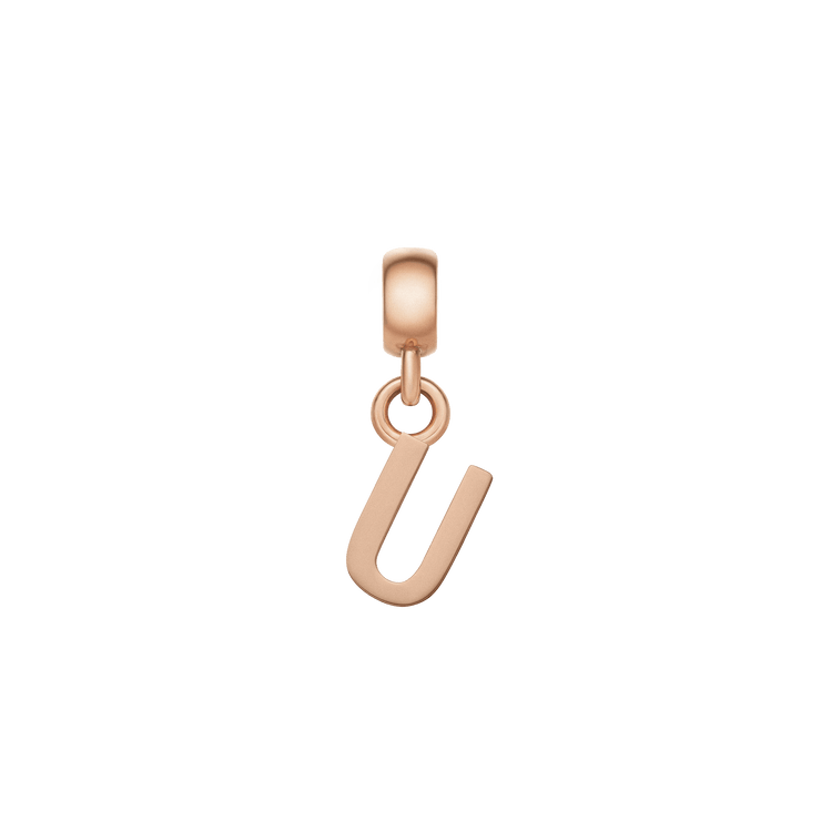 Letter Charm Rose Gold