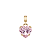 Heart Pink Crystal Charm G
