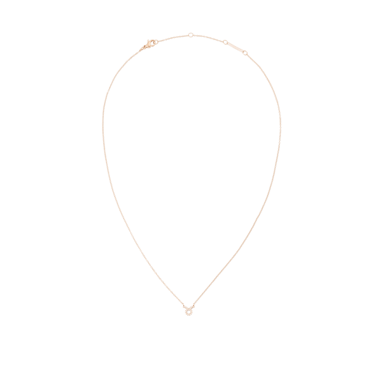 Crystal Zodiac Chain Necklace Rose Gold