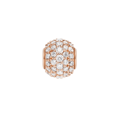 Pavé Orb White Crystal Charm RG