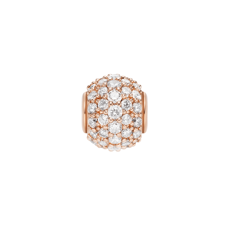 Pavé Orb White Crystal Charm RG