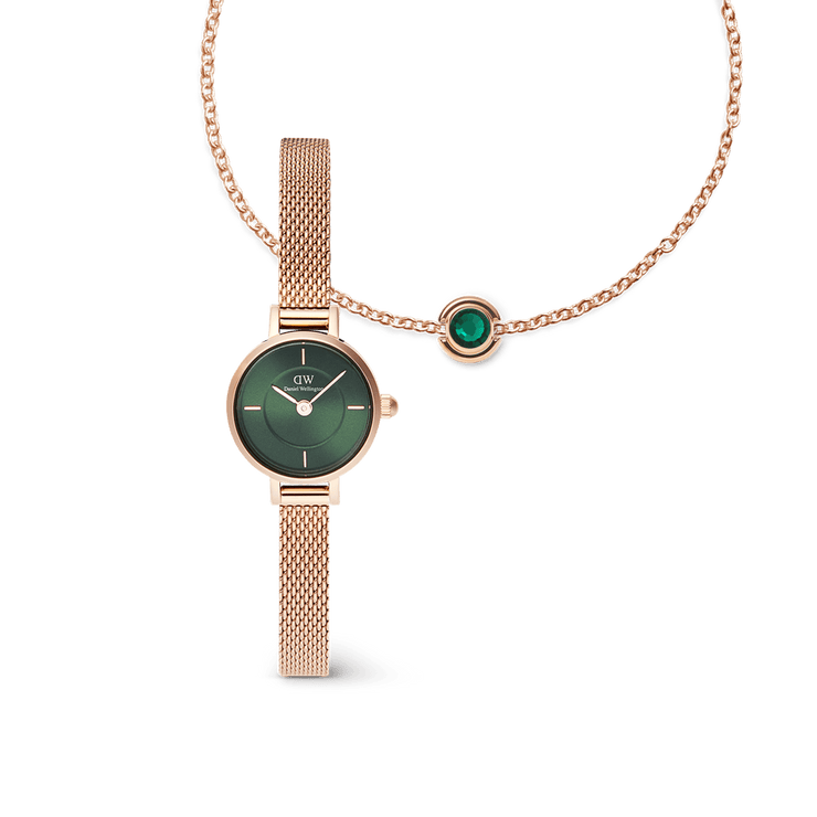 Petite Mini & Bracelet Charm Emerald Set