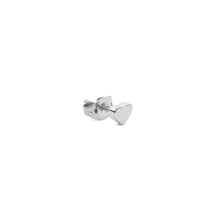 Heart Stud Silver