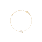 Crystal Zodiac Chain Bracelet Gold