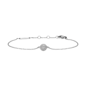Pavé Crystal Pendant Bracelet Silver