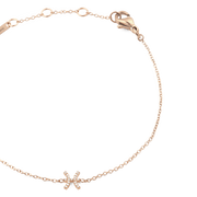 Crystal Zodiac Chain Bracelet Rose Gold