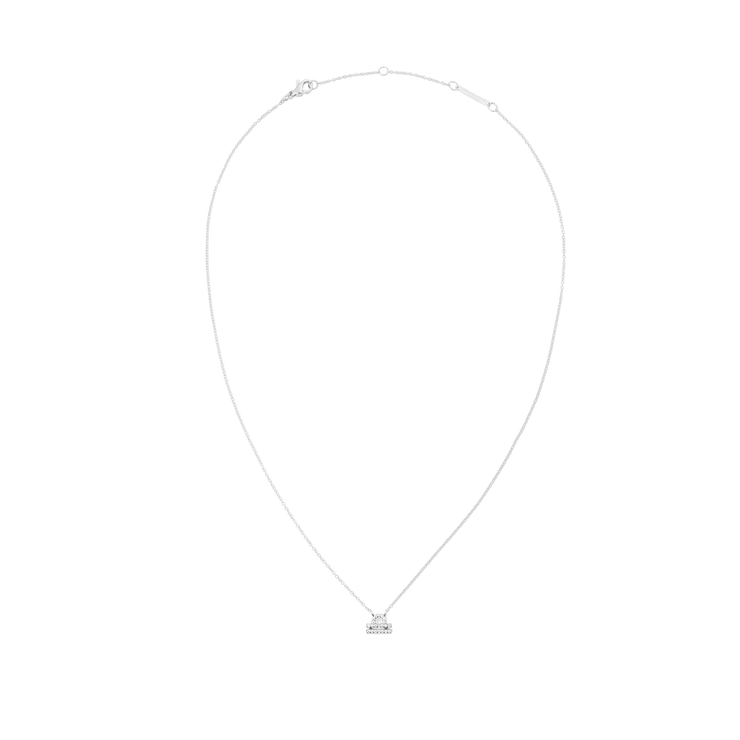 Crystal Zodiac Chain Necklace Silver