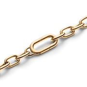 Crystal Link Necklace Gold