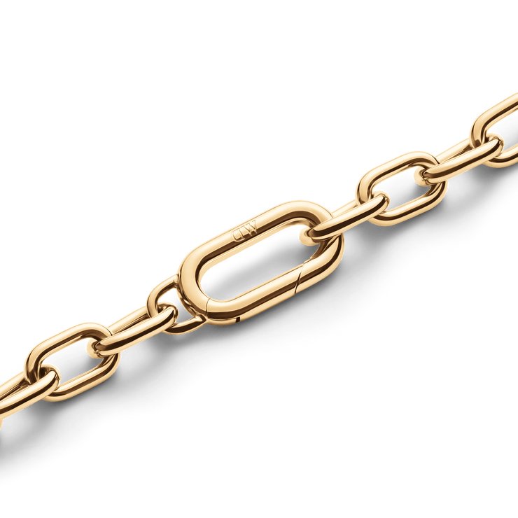 Crystal Link Necklace Gold