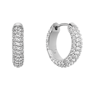 Pavé Crystal Earrings Silver