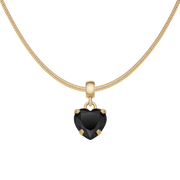Heart Black Crystal Charm G