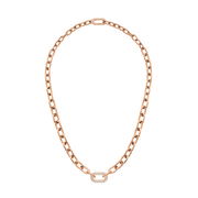 Crystal Link Necklace Rose Gold