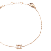 Crystal Zodiac Chain Bracelet Rose Gold