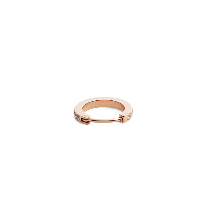 Crystal Hoop Earring Rose Gold