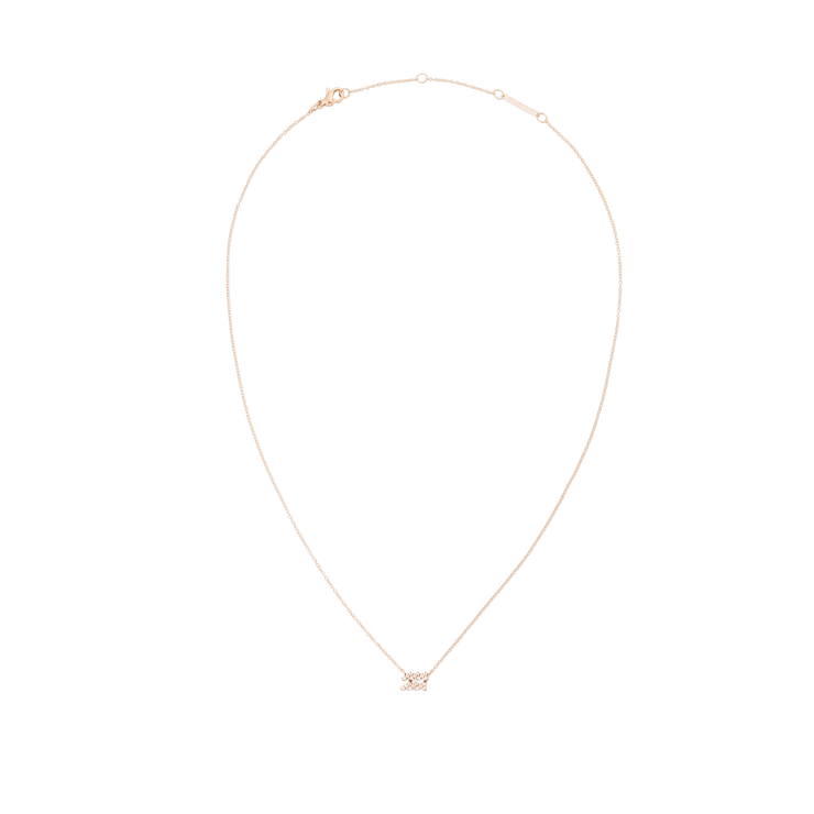 Crystal Zodiac Chain Necklace Rose Gold