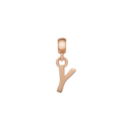 Letter Charm Rose Gold