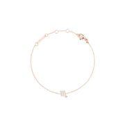 Crystal Zodiac Chain Bracelet Rose Gold