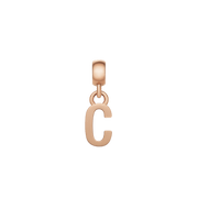 Letter Charm Rose Gold