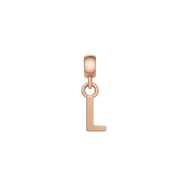 Letter Charm Rose Gold